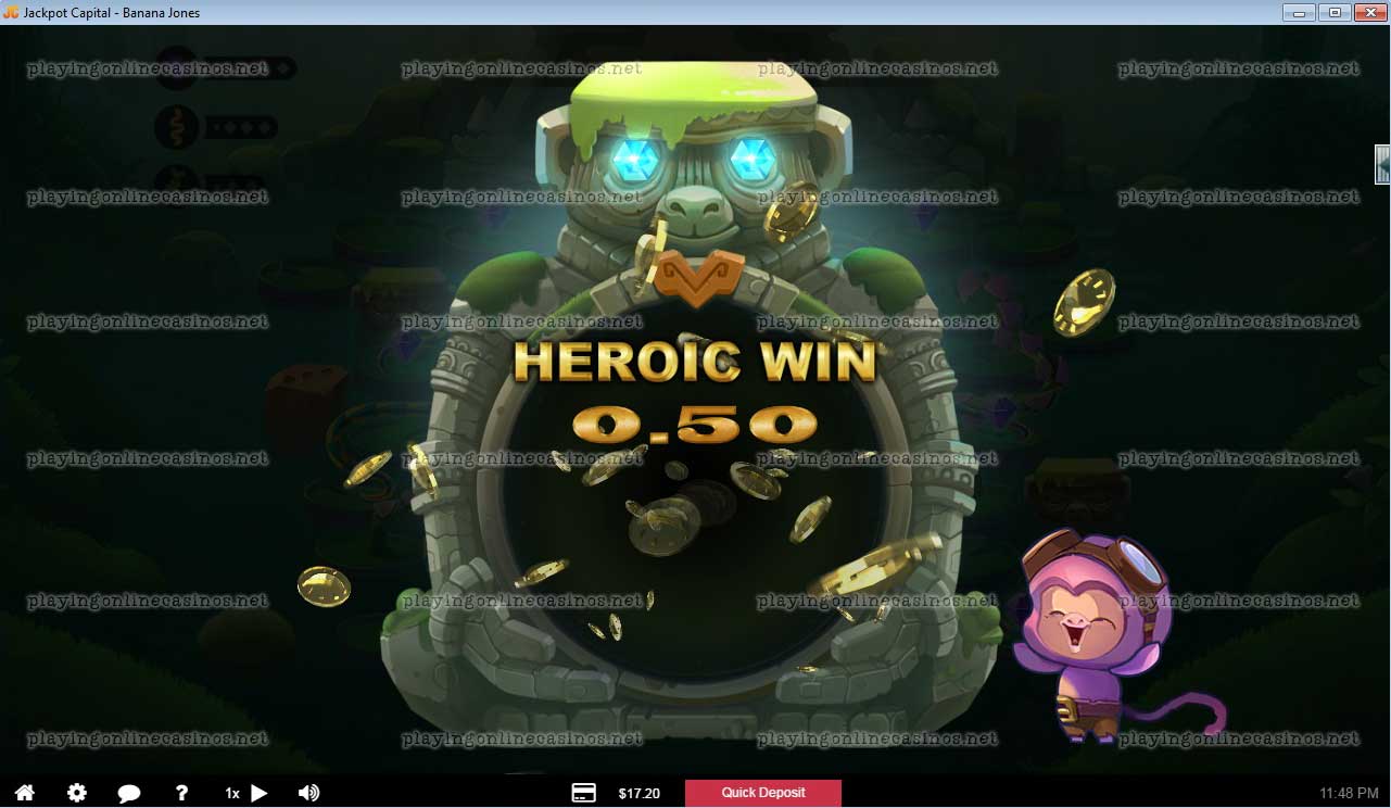 Banana Jones Online Casino Game