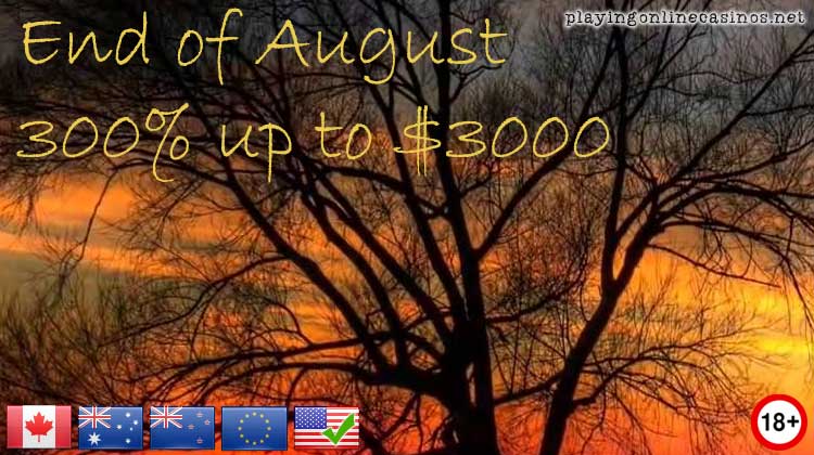 End of August new bonus codes