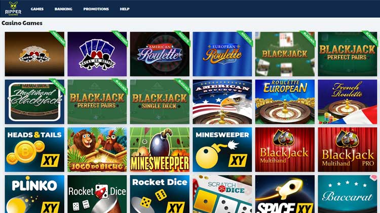 ripper casino games